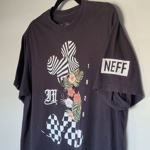 Mickey Mouse Floral 1928 Graphic Tee Black Unisex Large DISNEY x NEFF